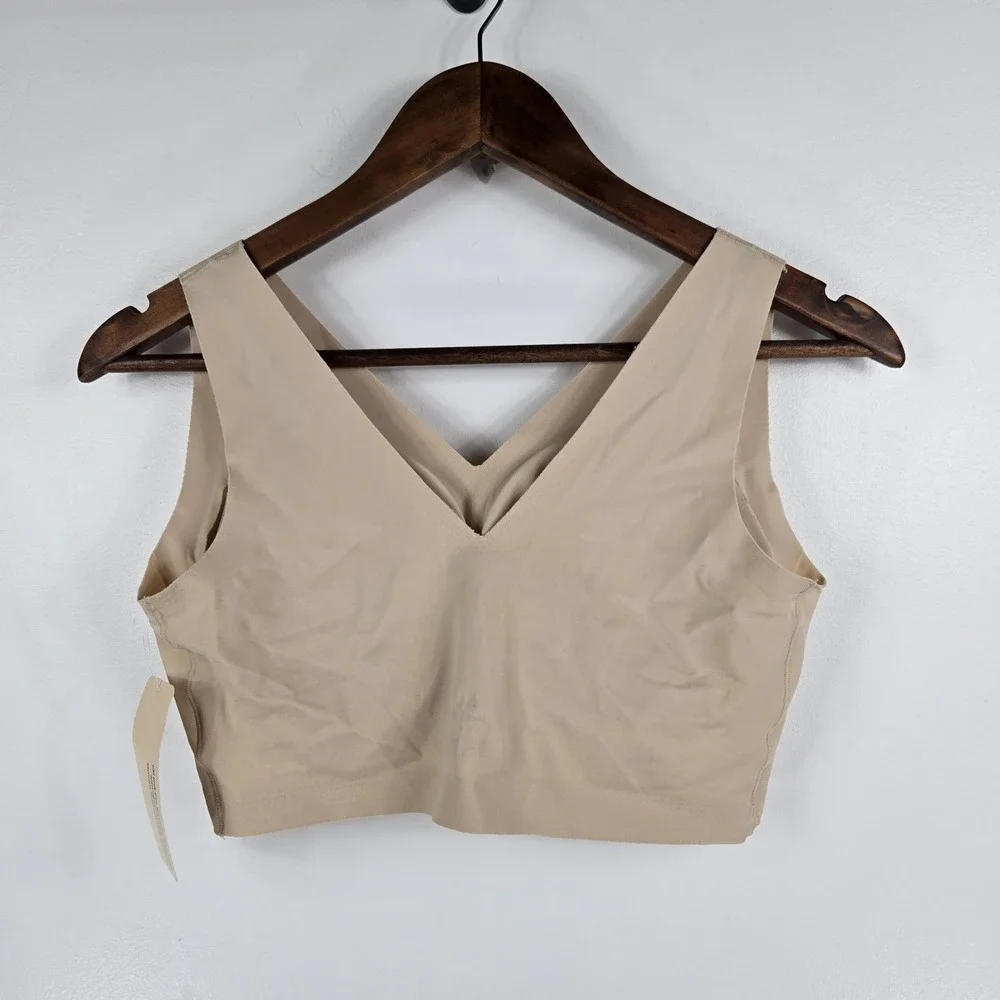Truekind 91408 Women's Size XL Beige Everyday Comfort‎ V-Neck Bralette NWT